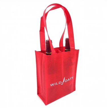 Twee fles non-woven wijntas
